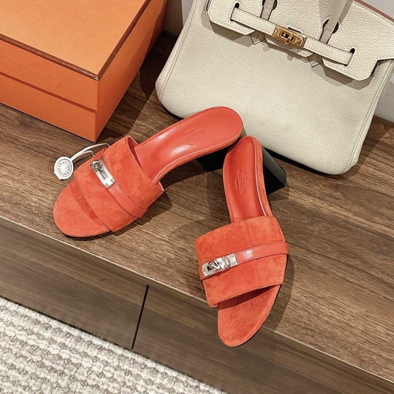 H**mes gigi 50 sandals orange