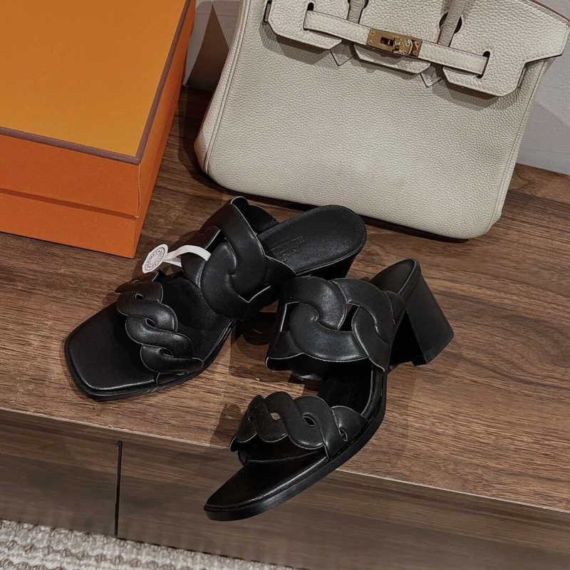 H**mes gaby 60 sandals black