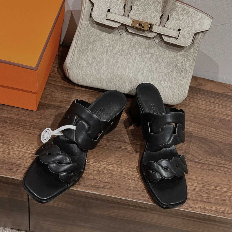 H**mes gaby 60 sandals black