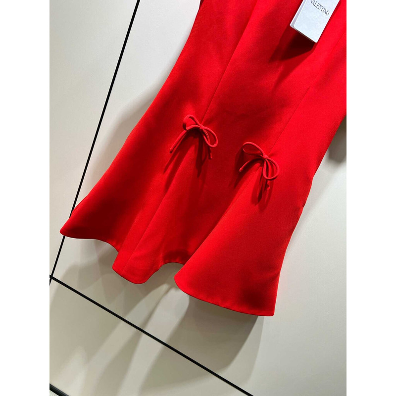 Valentino Crepe Couture Minidress Red