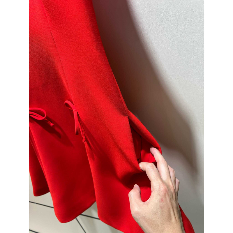 Valentino Crepe Couture Minidress Red