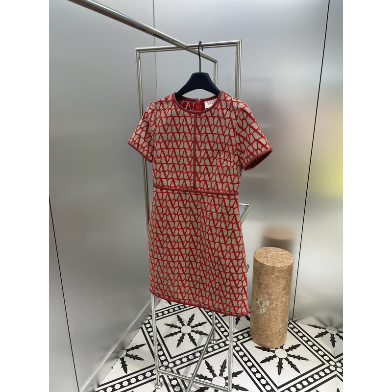 Valentino Toile Iconographe Light Short Dress Red