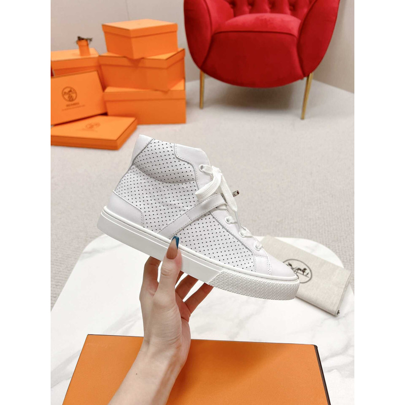 H**mes daydream high-top sneakers white