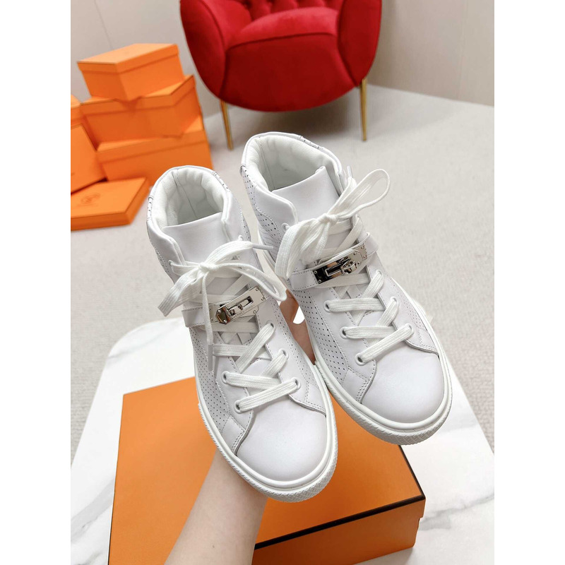 H**mes daydream high-top sneakers white