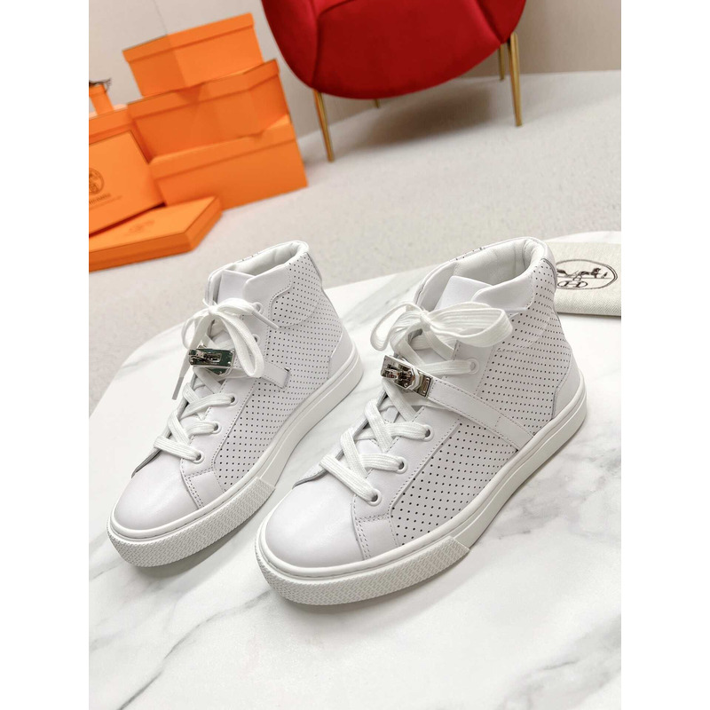 H**mes daydream high-top sneakers white