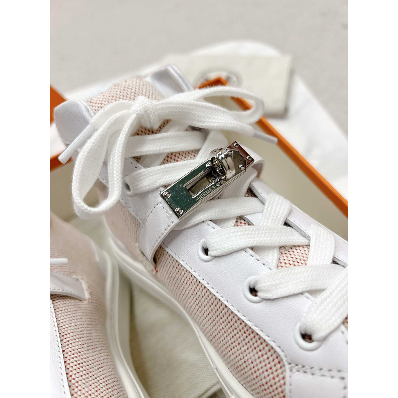 H**mes daydream high-top sneakers pink and white