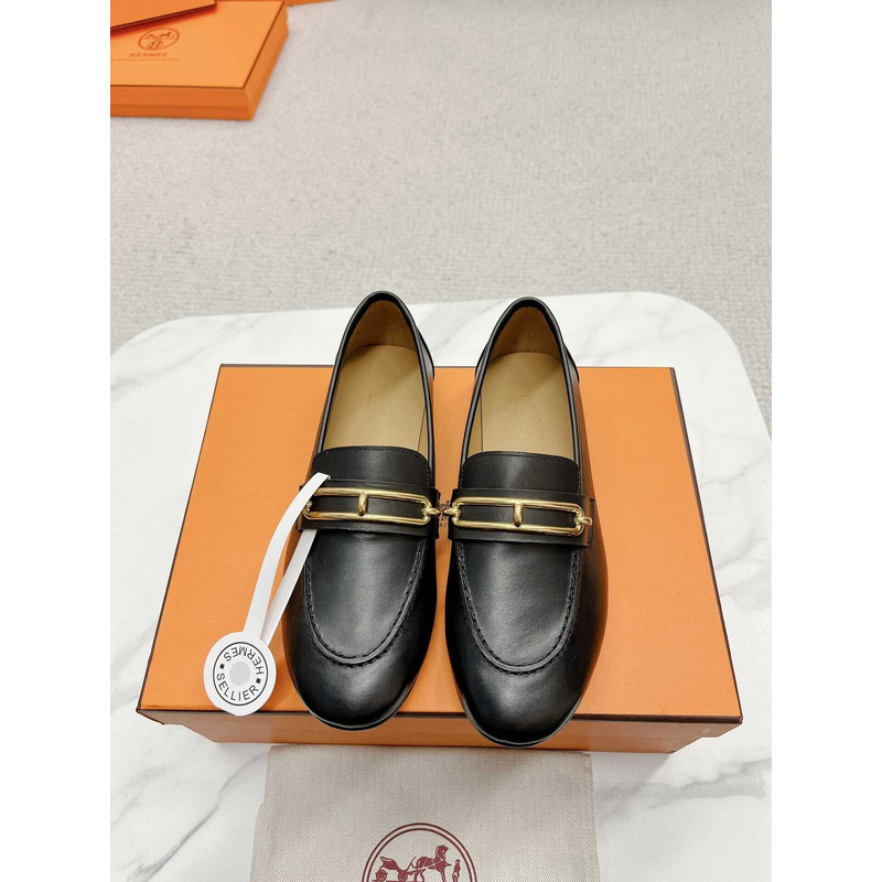 H**mes women\''s loafers black