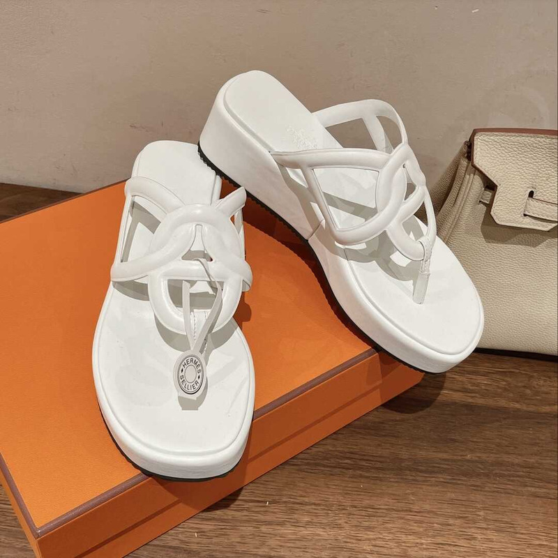 H**mes egerie sandals waterproof tpu white