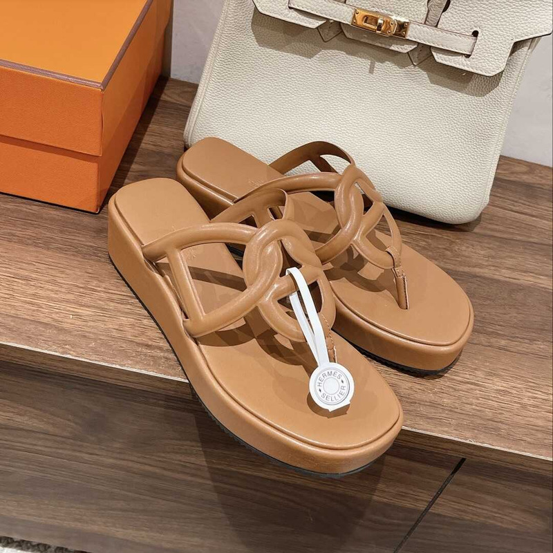 H**mes egerie sandals waterproof tpu brown