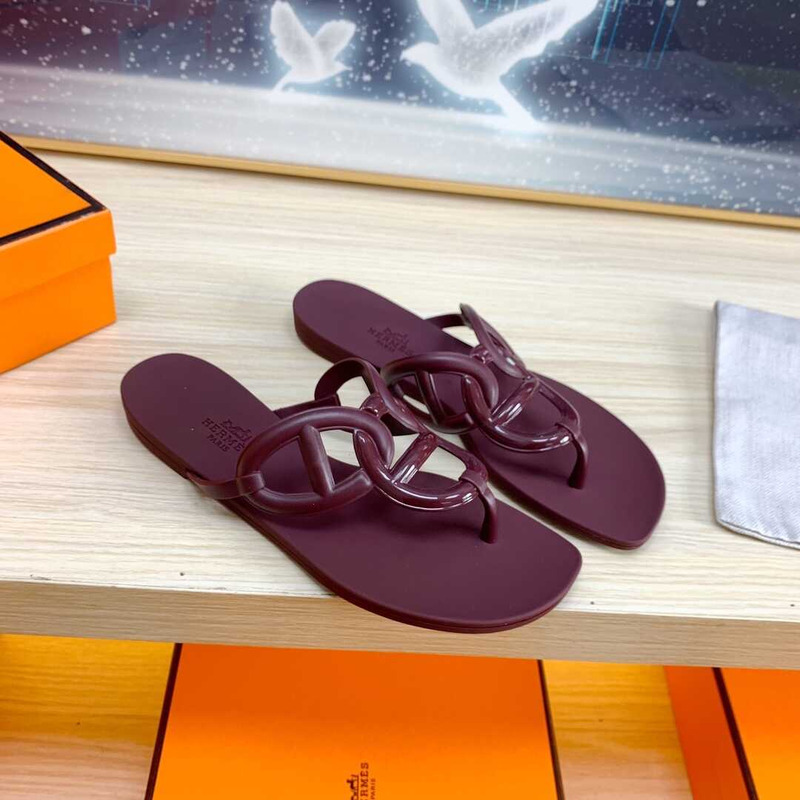 H**mes egerie sandals grape