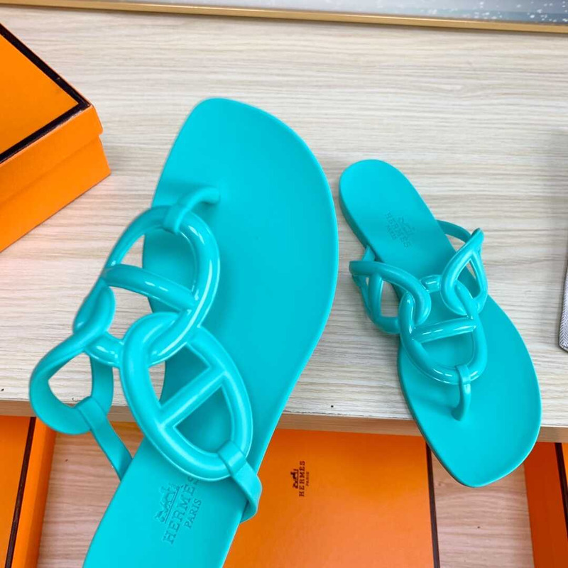 H**mes egerie sandals lake blue