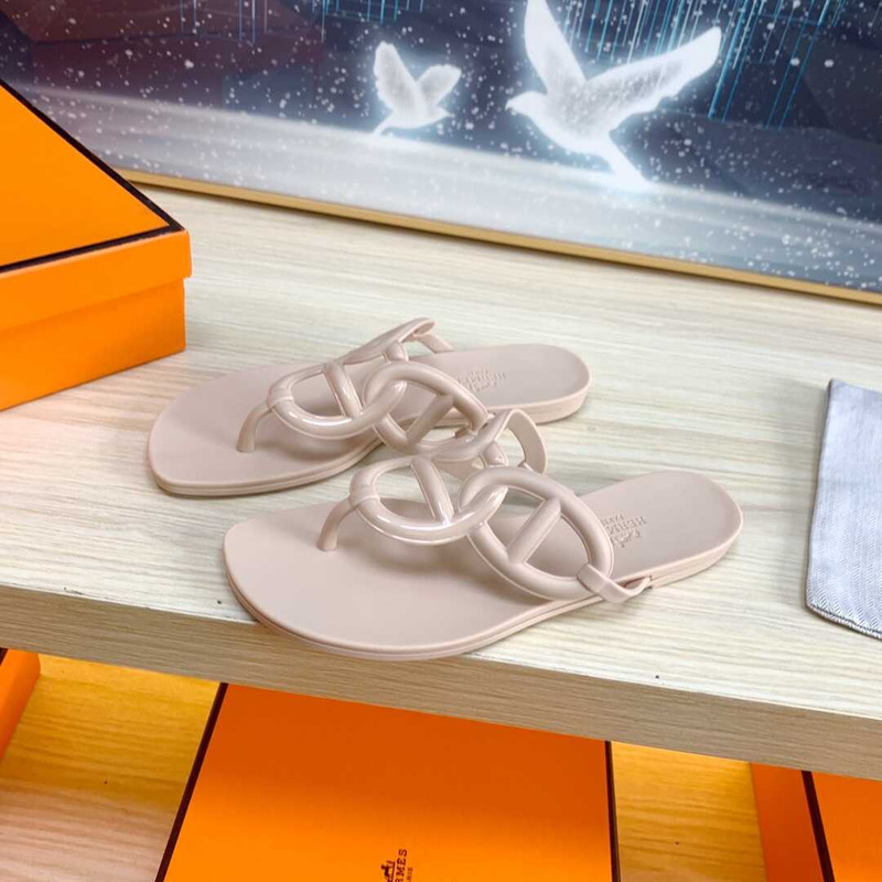 H**mes egerie sandals nude