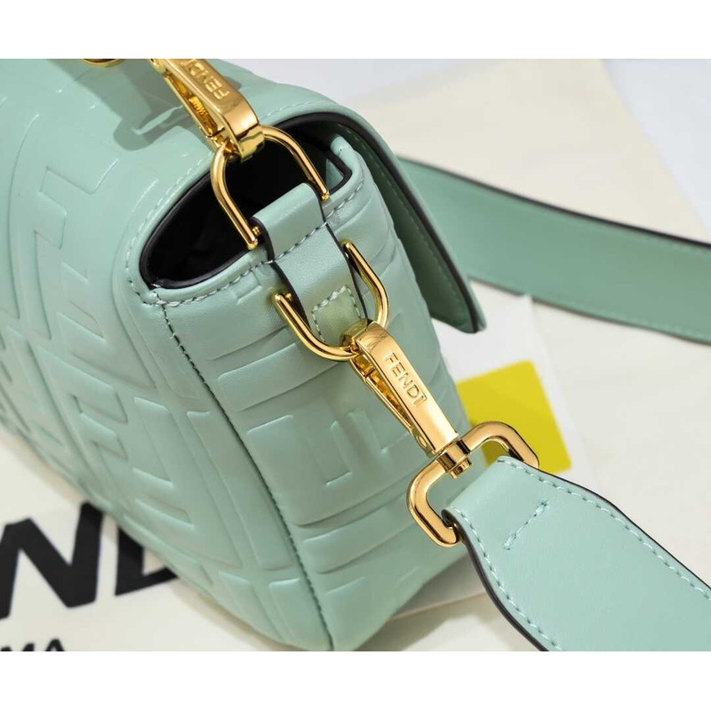 F**di baguette nappa leather bag mint green