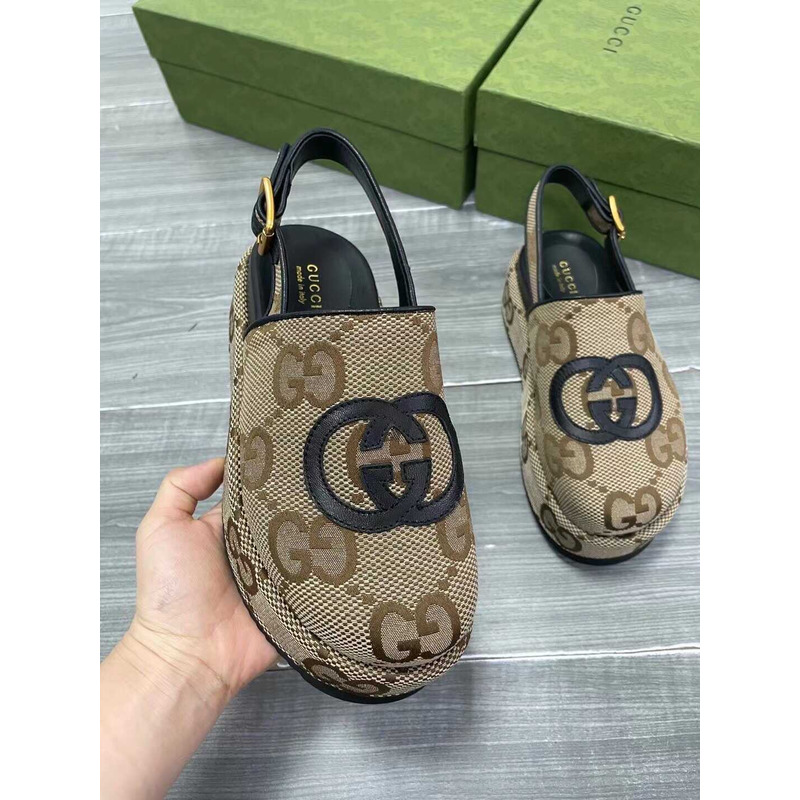 G*u*i jumbo gg clogs beige