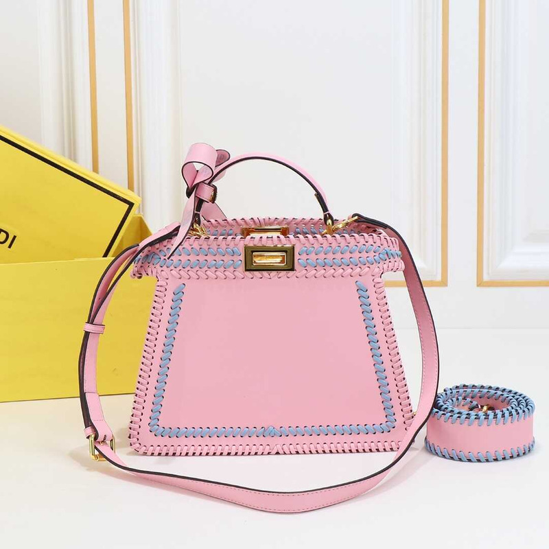 F**di peekaboo iseeu small bag leather pink