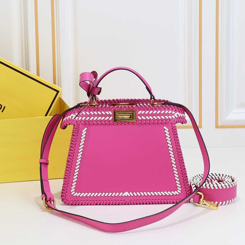 F**di peekaboo iseeu small bag leather cerise