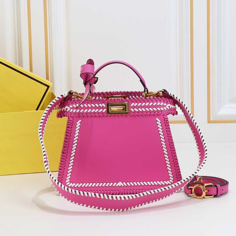 F**di peekaboo iseeu small bag leather cerise