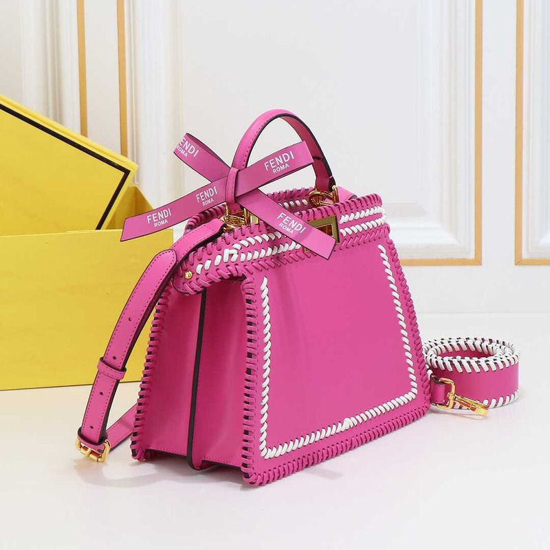 F**di peekaboo iseeu small bag leather cerise