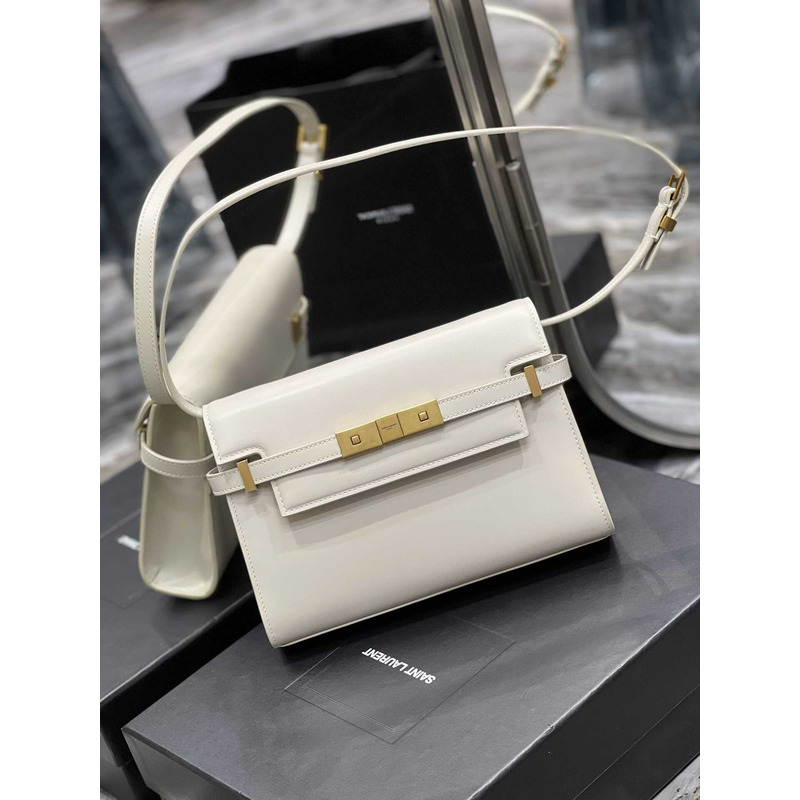 Saint Laurent Manhattan Shoulder Bag White