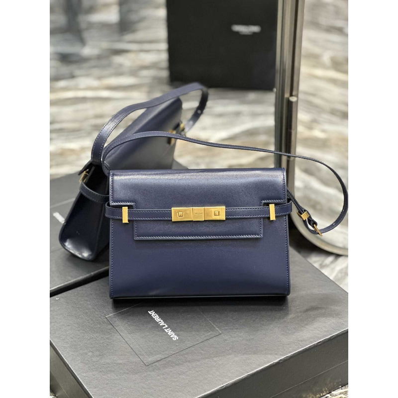 Saint Laurent Manhattan Shoulder Bag Blue