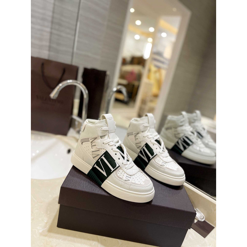 Valentino VLTN High Top Sneaker Black And White