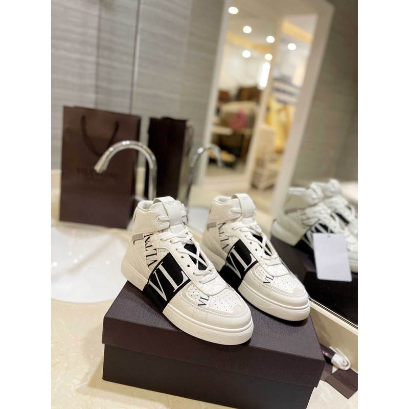 Valentino VLTN High Top Sneaker Black And White