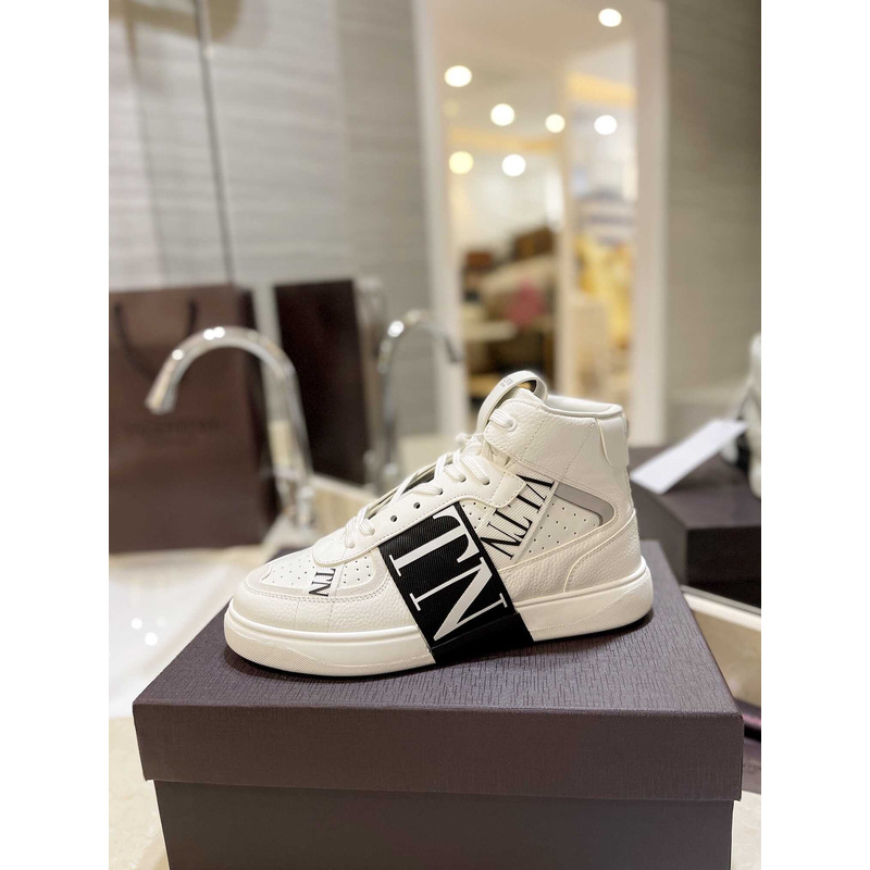 Valentino VLTN High Top Sneaker Black And White