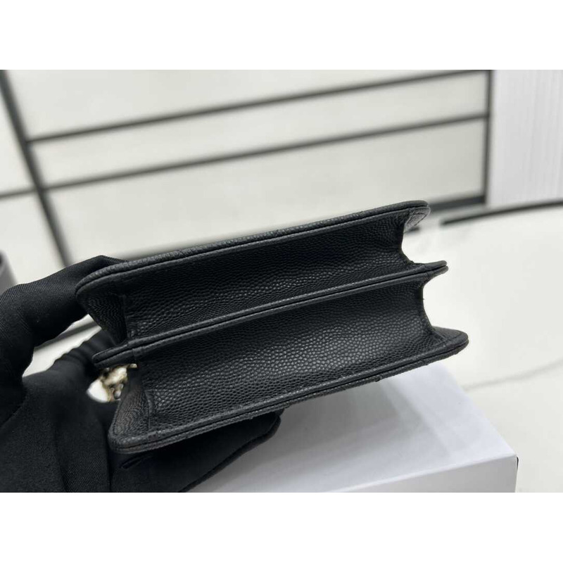 Ch*el mini flap lambskin black