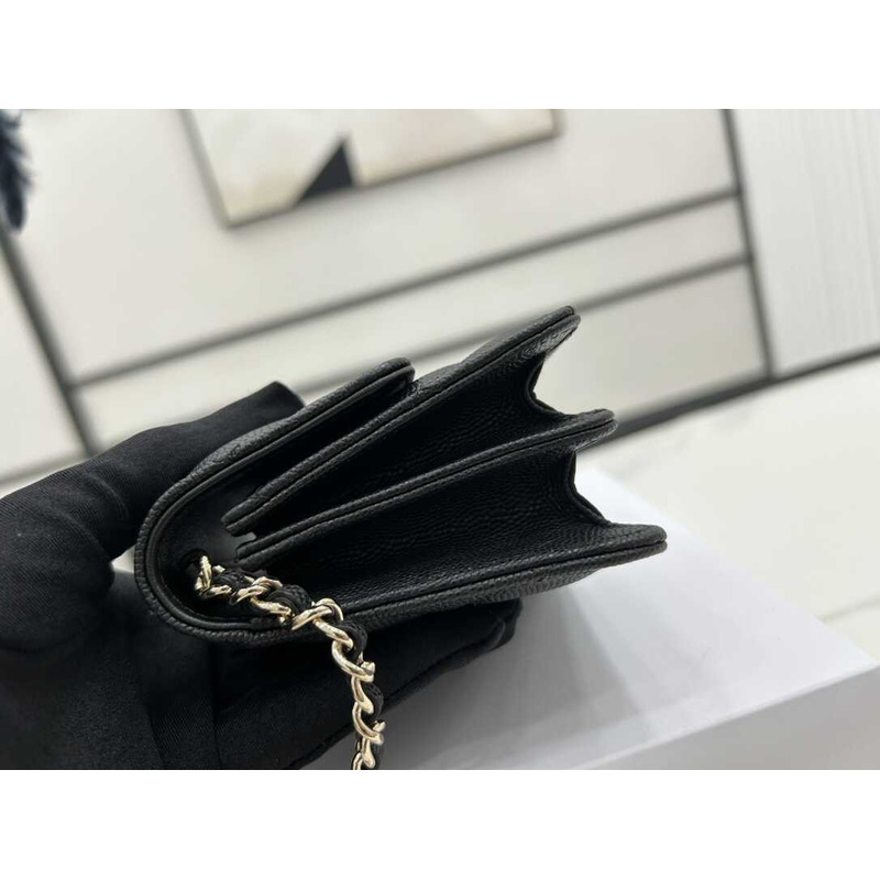 Ch*el mini flap lambskin black