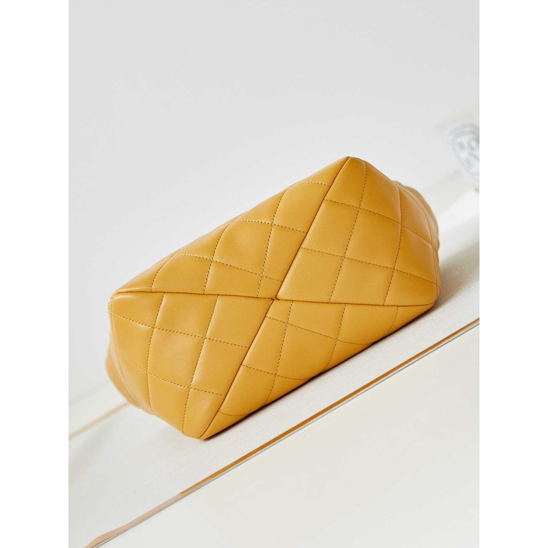 Ch*el quilted lambskin bag yellow