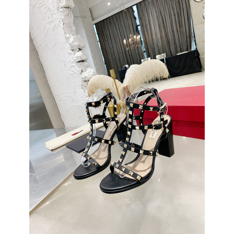 Valentino Garavani Black Rockstud HeelsWomen