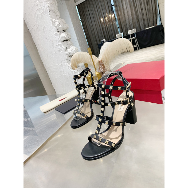 Valentino Garavani Black Rockstud HeelsWomen