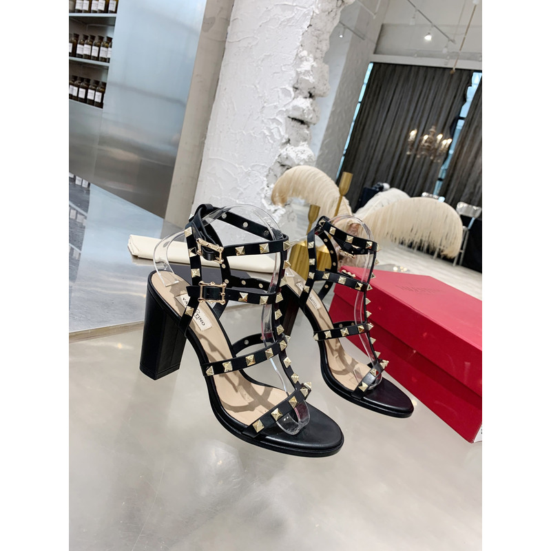 Valentino Garavani Black Rockstud HeelsWomen