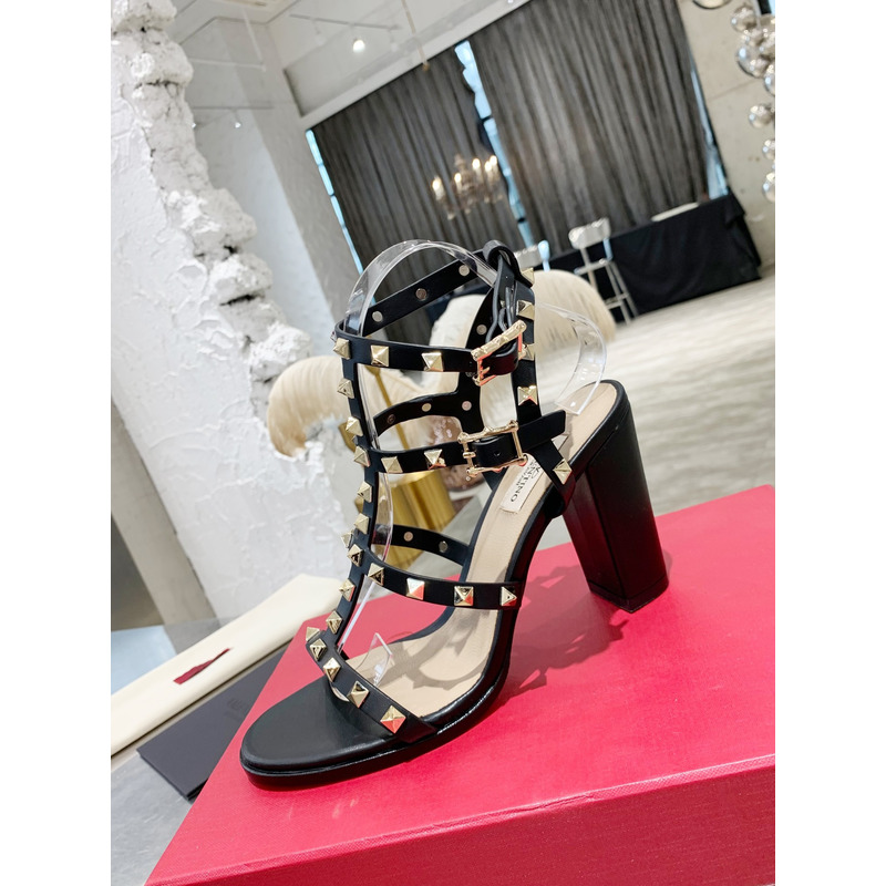 Valentino Garavani Black Rockstud HeelsWomen