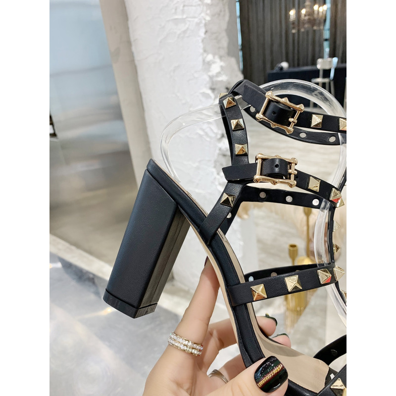 Valentino Garavani Black Rockstud HeelsWomen