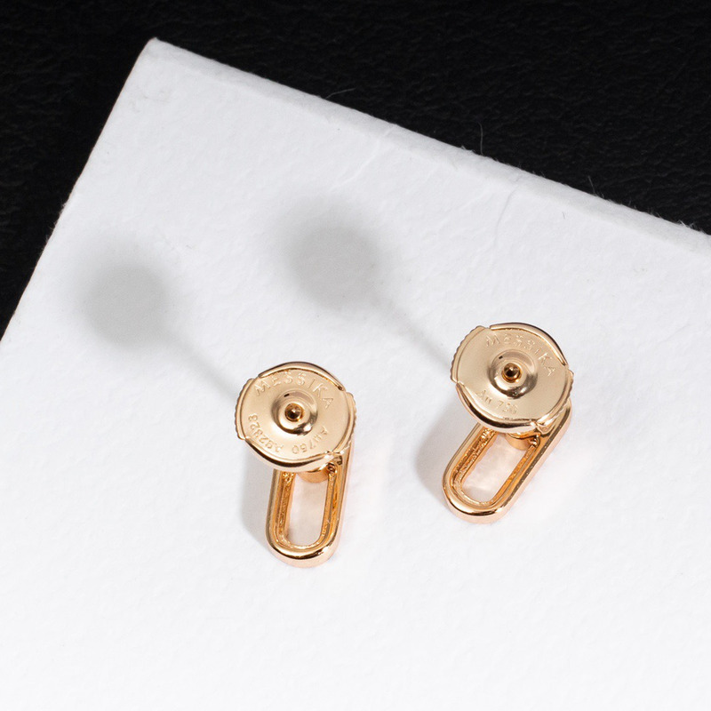 Messika Move Uno Diamond Cage Stud Earrings Gold