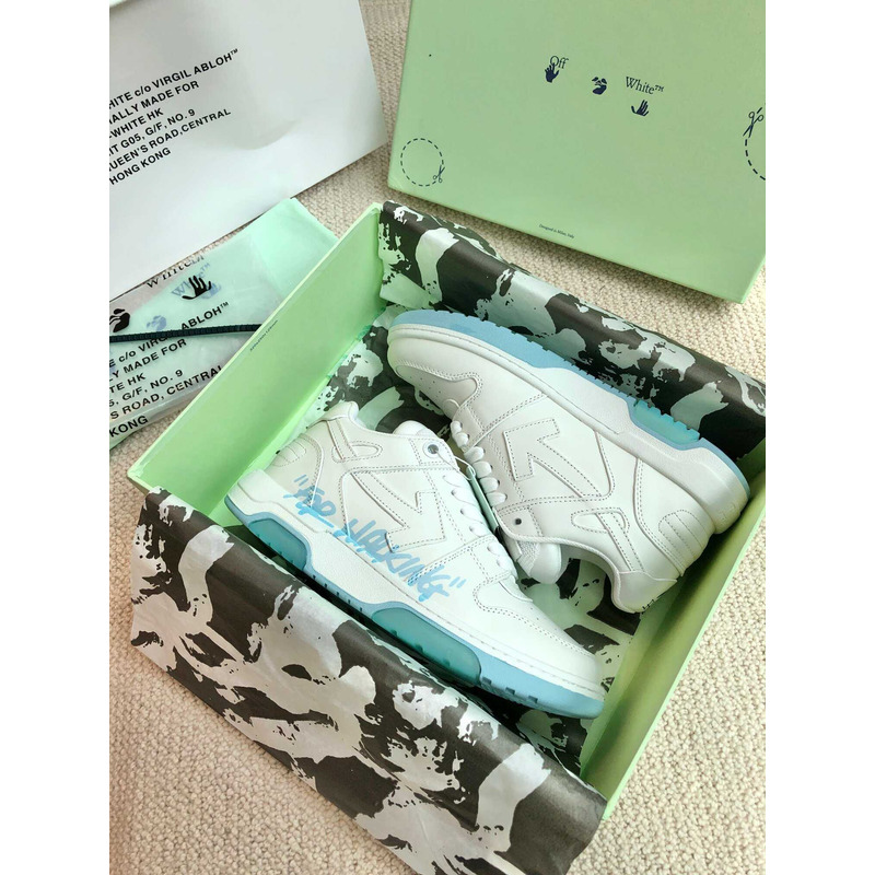 Off White Out Of Office Low-top Sneakers White And Light Blue