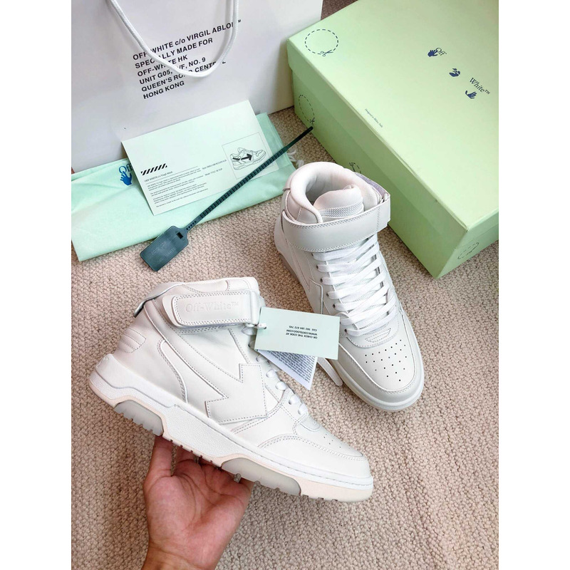 Off White Ooo Sartorial Stitching Mid-top Sneakers White