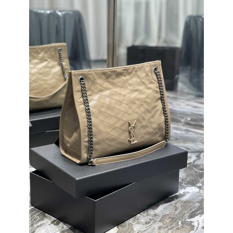 Saint Laurent Niki Leather Bag Beige