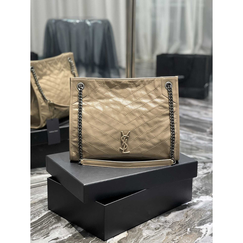 Saint Laurent Niki Leather Bag Beige