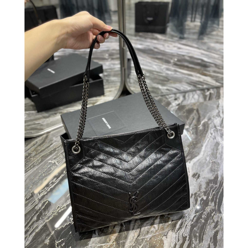 Saint Laurent Niki Leather Bag Black