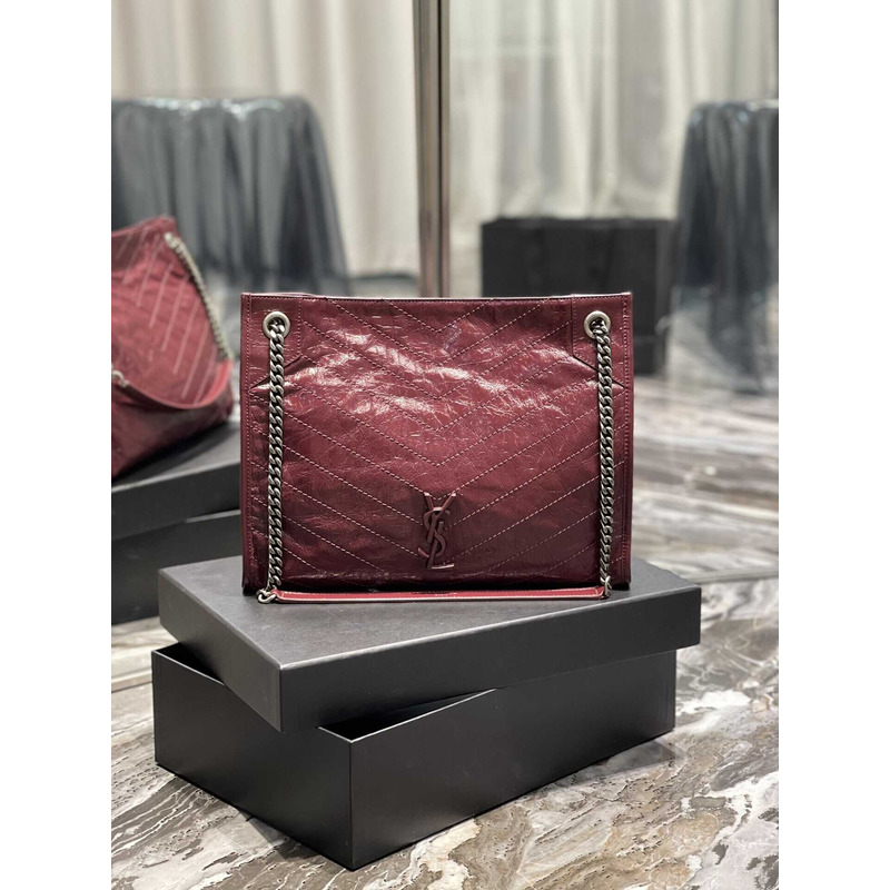 Saint Laurent Niki Leather Bag Red