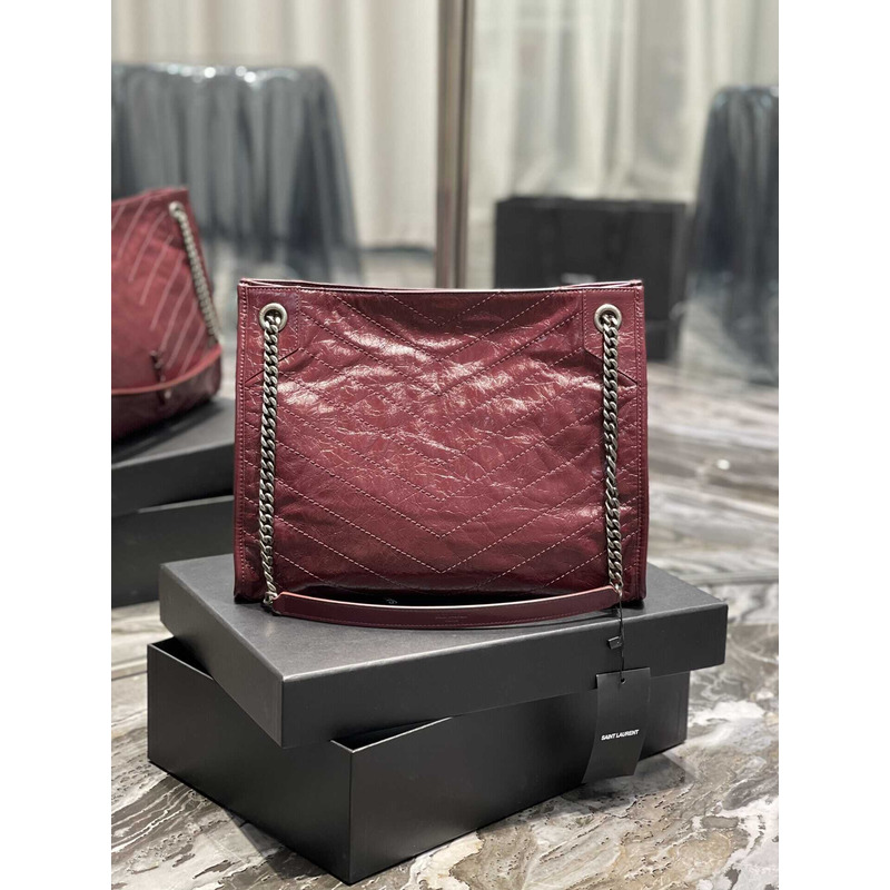 Saint Laurent Niki Leather Bag Red