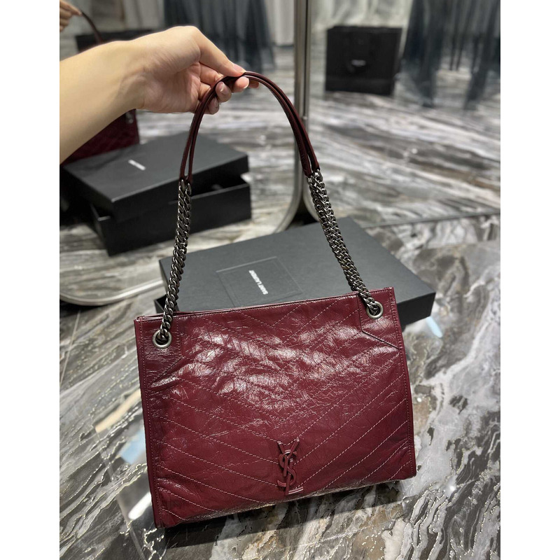 Saint Laurent Niki Leather Bag Red