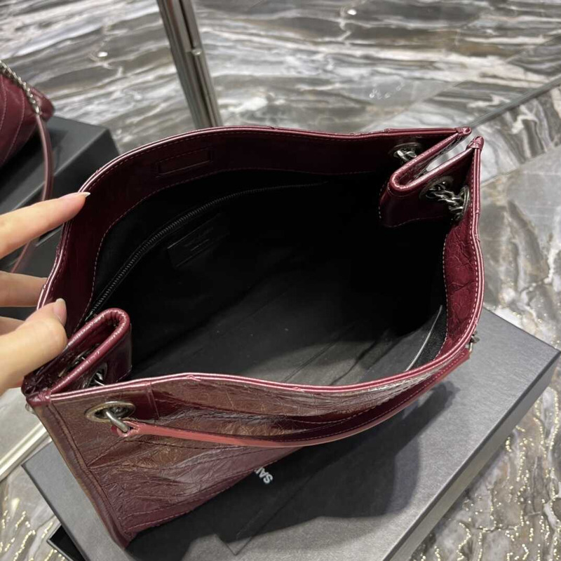 Saint Laurent Niki Leather Bag Red