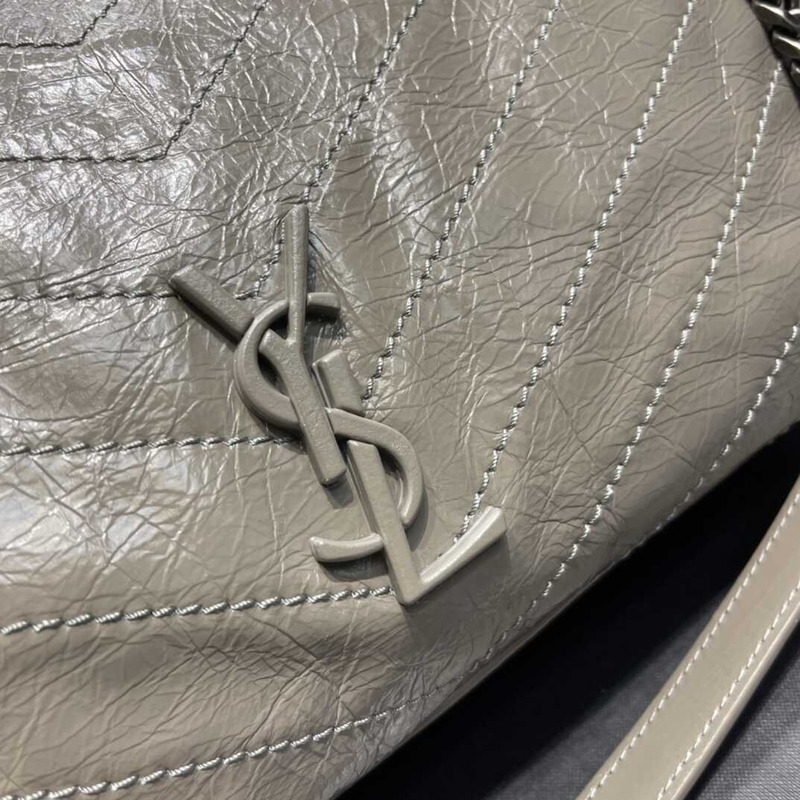 Saint Laurent Niki Leather Bag Gray