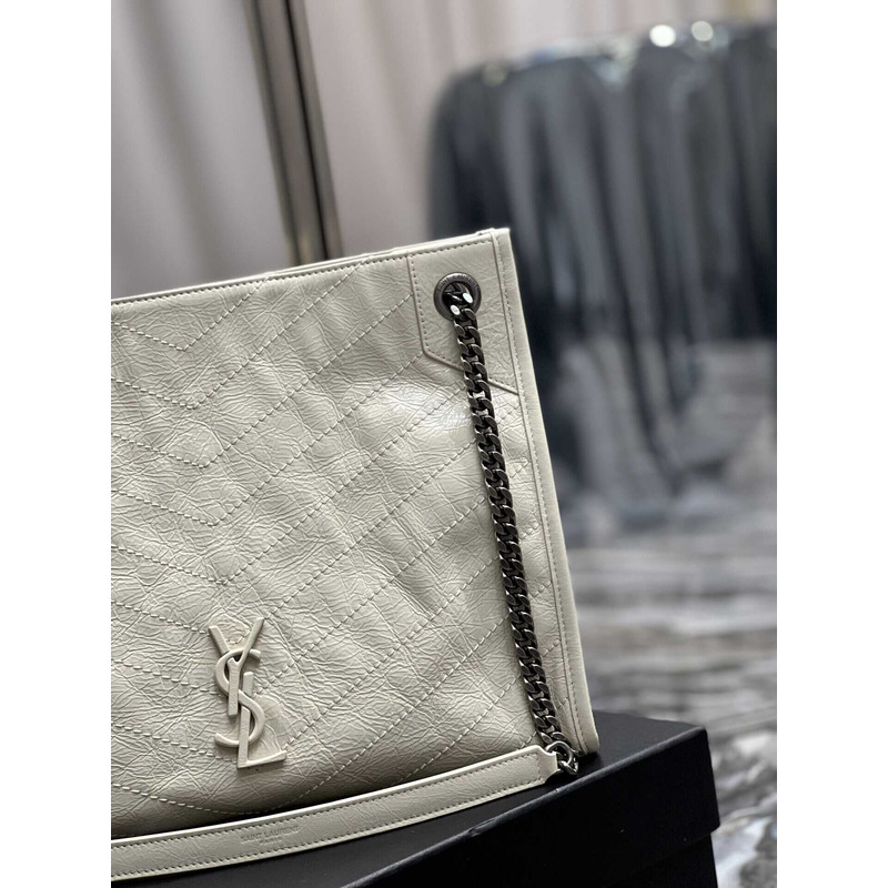 Saint Laurent Niki Leather Bag White