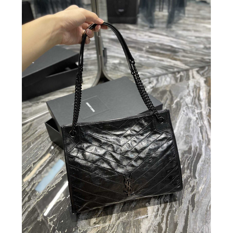 Saint Laurent Niki Leather Bag Black