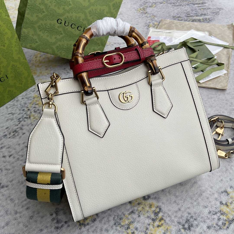 G*u*i diana small tote bag white