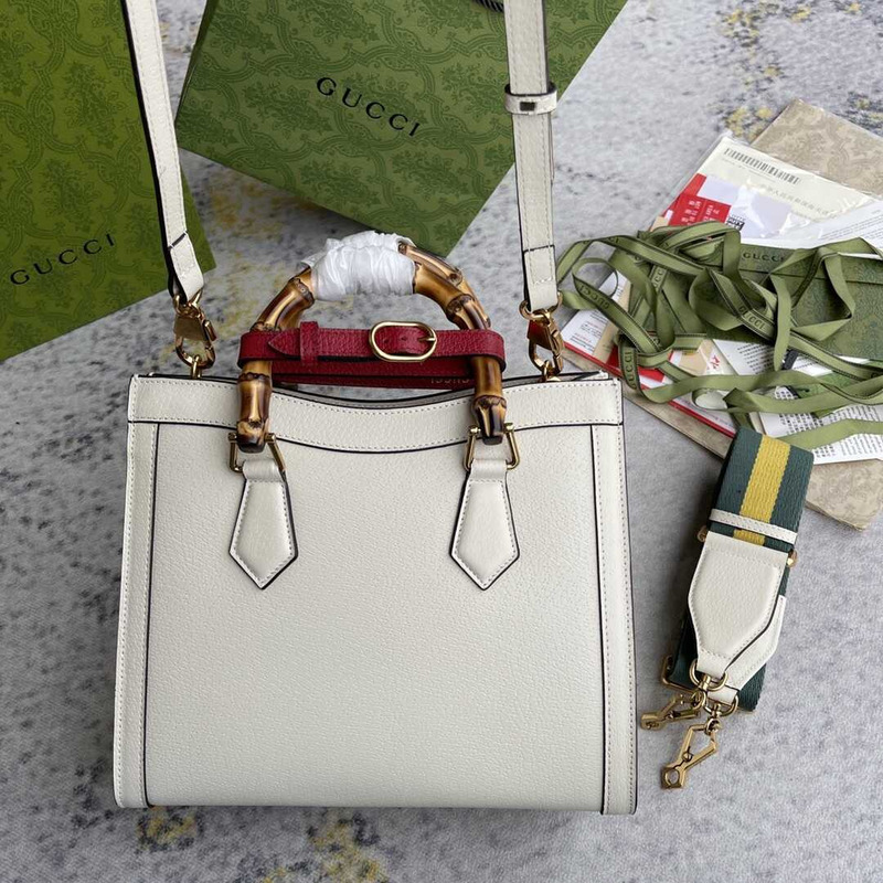 G*u*i diana small tote bag white